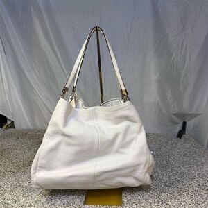 Coach Phoebe Shoulder Bag White Leather Women's Handbag​